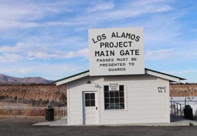 Main Gate, Los Alamos Laboratory, USNPS photo