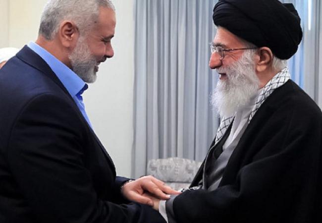 Ismail Haniyeh and Ayatollah Ali Khameini