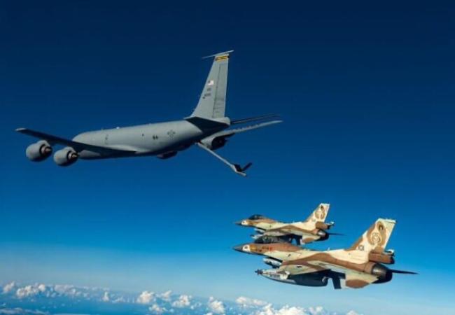 KC 135 and Israeli F-16s IDF photo