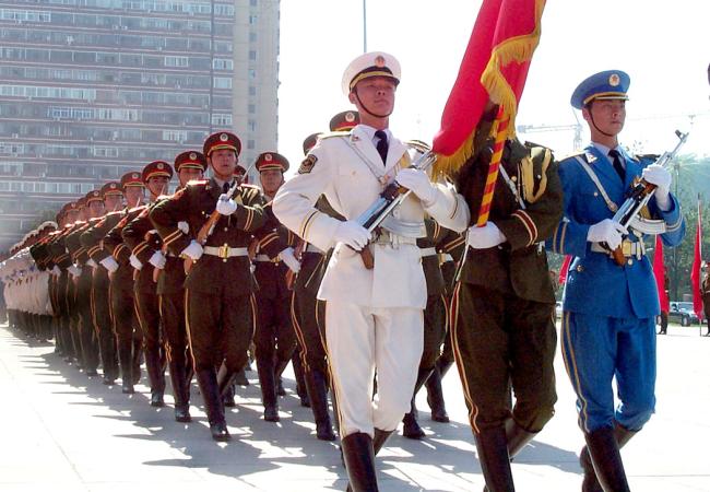 Chinese army on the march