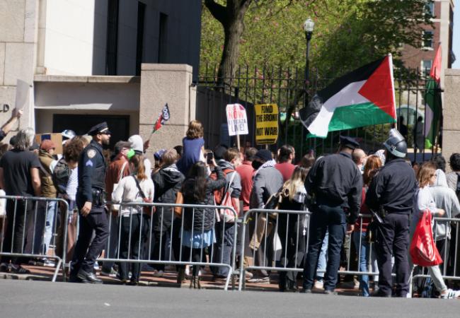 Columbia U pro Palestine march wikimedia