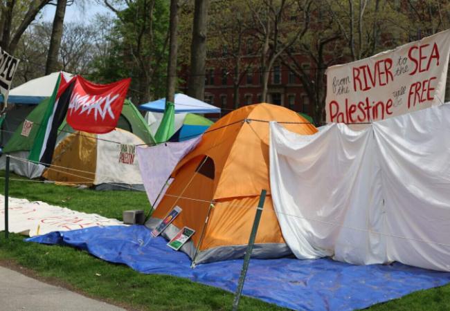 Pro-Palestine encampment Harvard wikimedia