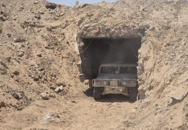 Hamas Gaza smuggling tunnel IDF photo