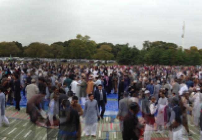 Muslim prayer at Valley Stream Park, Long Island NY