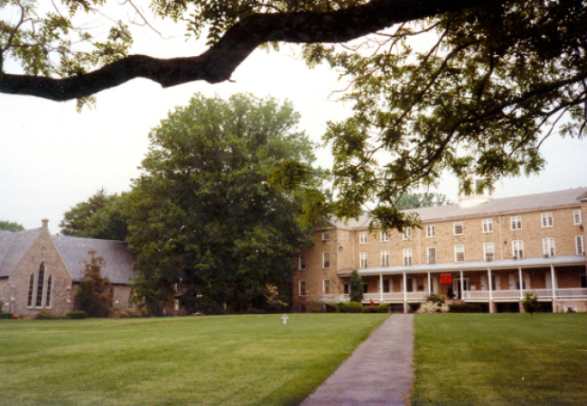 Haverford College Library and Founders Hall by Roger