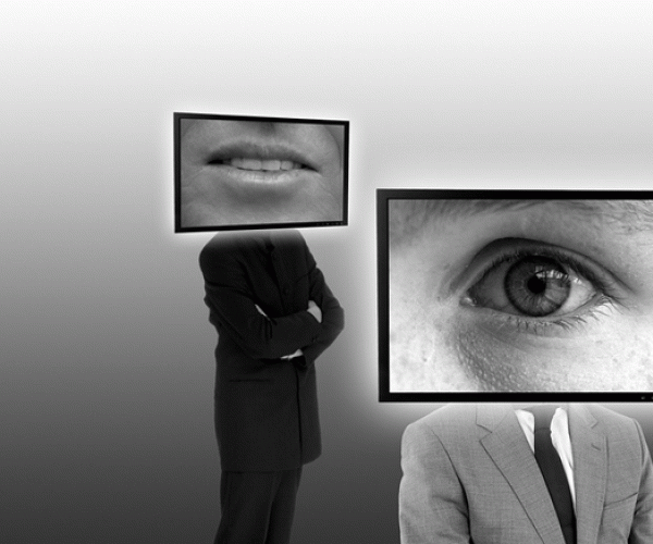 Screens depicting surveillance