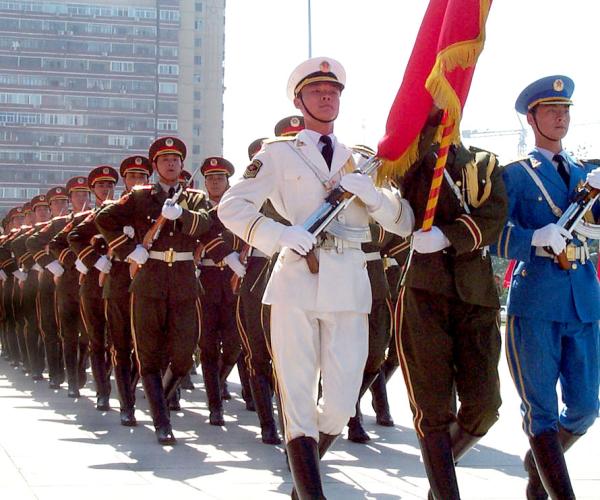 Chinese army on the march