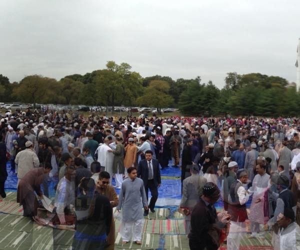Muslim prayer at Valley Stream Park, Long Island NY