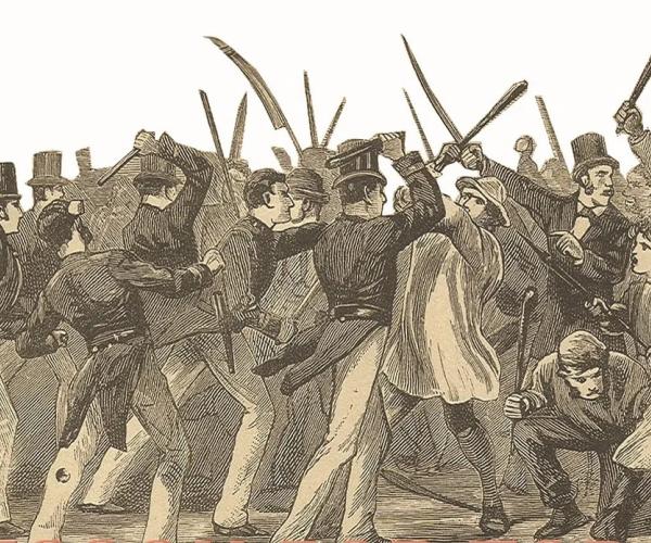 Hexham riot left and right
