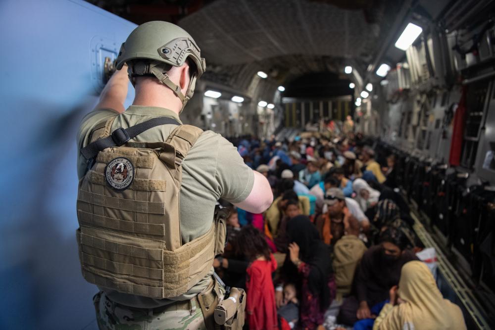 USAF Airlift from Kabul, Aug. 24, 2021. USAF photo.