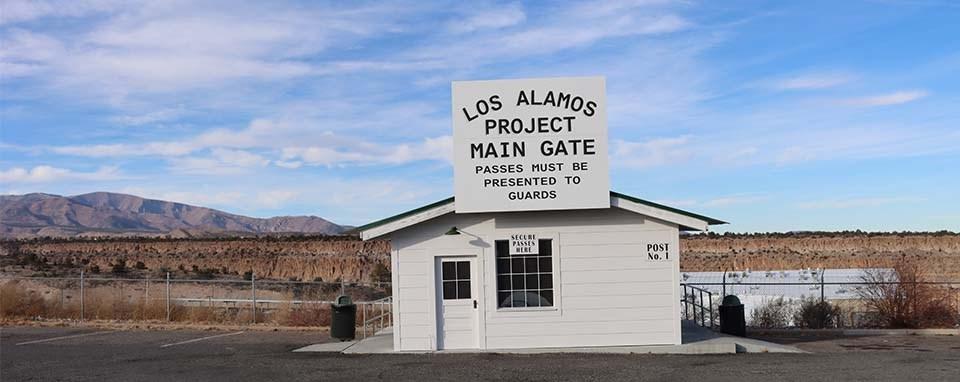 Main Gate, Los Alamos Laboratory, USNPS photo