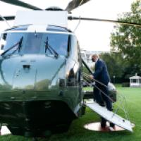 President Trump boards Marine One. White House photo.