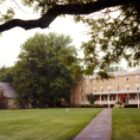 Haverford College Library and Founders Hall by Roger